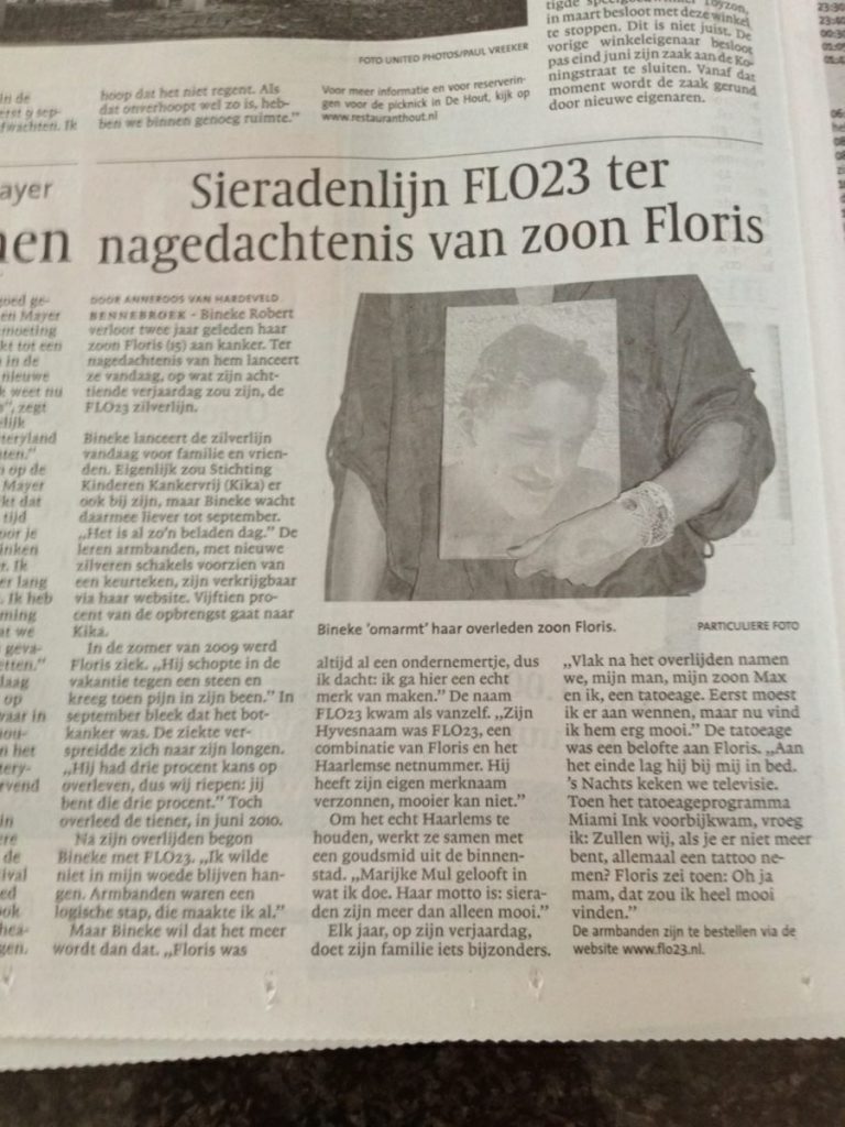 Haarlemsdagblad 25 augustus 2012 Flo23 Haarlem Floris